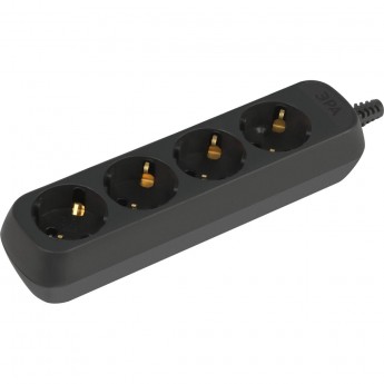 Колодка удлинителя ЭРА Б0061730 KX-4e-B 4-м с заземлением черный