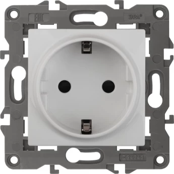 Розетка 2P+E ЭРА ELEGANCE SCHUKO 14-2101-01 16A-250В, IP20